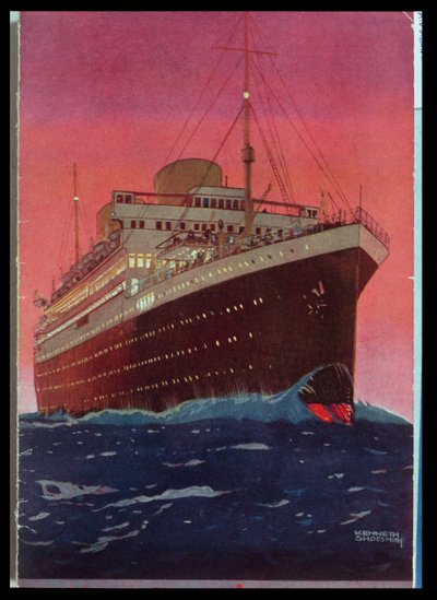 The Liner M.V. Alcantara at Sea, 1928 by Kenneth Shoesmith